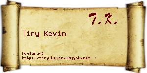 Tiry Kevin névjegykártya